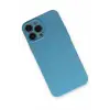 Newface Apple iPhone 13 Pro Max Kılıf Nano içi Kadife Silikon - Mavi