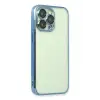 Newface iPhone 13 Pro Max Kılıf Razer Lensli Silikon - Açık Mavi