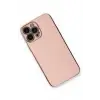 Newface iPhone 13 Pro Max Kılıf Volet Silikon - Pembe