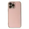 Newface Apple iPhone 13 Pro Max Kılıf Volet Silikon - Pembe