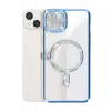 Newface iPhone 14 Kılıf Joke Simli Magneticsafe Kılıf - Mavi