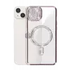 Newface iPhone 14 Kılıf Joke Simli Magneticsafe Kılıf - Pembe