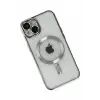 Newface iPhone 14 Kılıf Kross Magneticsafe Kapak - Gümüş