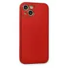 Newface Apple iPhone 14 Plus Kılıf Coco Deri Silikon Kapak - Kırmızı