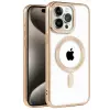 Newface Apple iPhone 14 Pro Kılıf Kronos Magsafe Kapak - Gold
