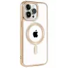 Newface Apple iPhone 14 Pro Kılıf Kronos Magsafe Kapak - Gold