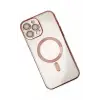 Newface iPhone 14 Pro Kılıf Kross Magneticsafe Kapak - Rose