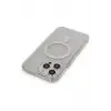 Newface iPhone 14 Pro Kılıf Matte Şeffaf Magneticsafe - Şeffaf