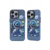 Newface iPhone 14 Pro Kılıf Prada Desenli Kapak - Prada Mavi - 1