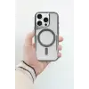 Newface iPhone 14 Pro Max Kılıf Boyi Magsafe Silikon Kapak - Siyah