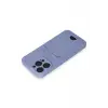 Newface Apple iPhone 14 Pro Max Kılıf Kelvin Kartvizitli Silikon - Lila