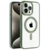 Newface Apple iPhone 14 Pro Max Kılıf Kronos Magsafe Kapak - Koyu Yeşil