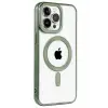Newface Apple iPhone 14 Pro Max Kılıf Kronos Magsafe Kapak - Koyu Yeşil