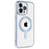 Newface Apple iPhone 14 Pro Max Kılıf Kronos Magsafe Kapak - Sierra Blue