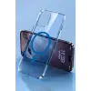 Newface Apple iPhone 14 Pro Max Kılıf Tron Şeffaf Magsafe Kapak - Mavi