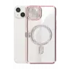 Newface iPhone 15 Kılıf Joke Simli Magneticsafe Kılıf - Pembe