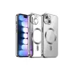 Newface Apple iPhone 15 Kılıf Kross Magneticsafe Kapak - Gümüş