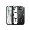 Newface Apple iPhone 15 Kılıf Kross Magneticsafe Kapak - Siyah