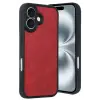 Newface iPhone 16 Kılıf Aras Deri Kapak - Kırmızı