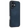 Newface iPhone 16 Kılıf Aras Deri Kapak - Lacivert