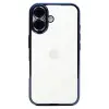 Newface iPhone 16 Kılıf Razer Lensli Silikon - Lacivert