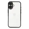 Newface iPhone 16 Kılıf Razer Lensli Silikon - Siyah