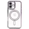 Newface iPhone 16 Plus Kılıf Joke Simli Magneticsafe Kılıf - Derin Mor
