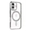 Newface iPhone 16 Plus Kılıf Joke Simli Magneticsafe Kılıf - Gümüş