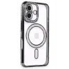 Newface iPhone 16 Plus Kılıf Joke Simli Magneticsafe Kılıf - Siyah