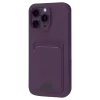 Newface iPhone 16 Plus Kılıf Kelvin Kartvizitli Silikon - Derin Mor