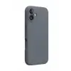 Newface iPhone 16 Plus Kılıf Nano içi Kadife Silikon - Gri