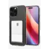 Newface iPhone 16 Pro Max Kılıf Kart Şeffaf Silikon - Şeffaf