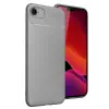 Newface Apple iPhone 16E Kılıf Auto Focus Karbon Kapak - Gri