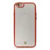 Newface Apple iPhone 6 Kılıf Liva Lens Silikon - Kırmızı