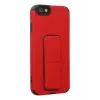 Newface Apple iPhone 6 Kılıf Mega Standlı Silikon - Kırmızı