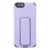 Newface Apple iPhone 6 Kılıf Mega Standlı Silikon - Lila