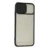 Newface iPhone 6 Plus Kılıf Palm Buzlu Kamera Sürgülü Silikon - Siyah