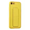 Newface Apple iPhone 7 Kılıf Coco Deri Standlı Kapak - Sarı