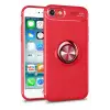 Newface Apple iPhone 7 Kılıf Range Yüzüklü Silikon - Kırmızı