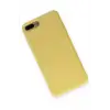 Newface iPhone 7 Plus Kılıf Nano içi Kadife Silikon - Sarı