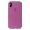 Newface iPhone X Kılıf PP Ultra İnce Kapak - Pembe