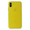 Newface iPhone X Kılıf PP Ultra İnce Kapak - Sarı