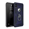 Newface iPhone X Kılıf Sofya Yüzüklü Silikon Kapak - Lacivert