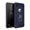 Newface iPhone X Kılıf Sofya Yüzüklü Silikon Kapak - Lacivert