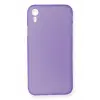 Newface iPhone XR Kılıf PP Ultra İnce Kapak - Mor