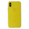 Newface iPhone XS Max Kılıf PP Ultra İnce Kapak - Sarı