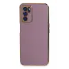 Newface Oppo A16 Kılıf Volet Silikon - Mor