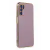 Newface Oppo A16 Kılıf Volet Silikon - Mor