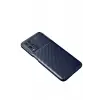 Newface Oppo A54 4G Kılıf Auto Focus Karbon Kapak - Lacivert