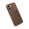 Newface Oppo Oppo A6T 5G Auto Focus Karbon Kapak - Kahverengi